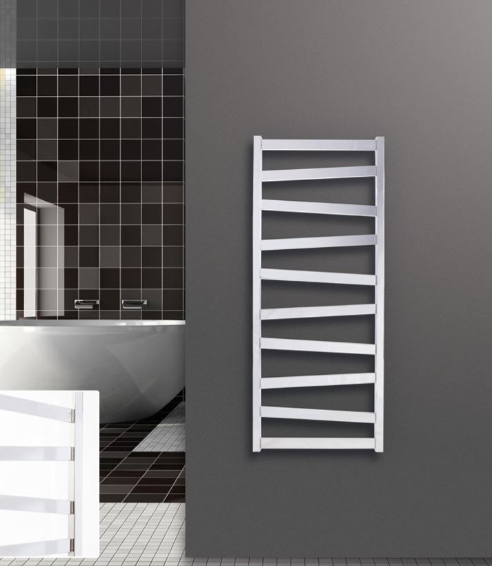 Stijlvolle Oplossing Voor Een Opgeruimde Badkamer: Radiator Met Handdoekrek