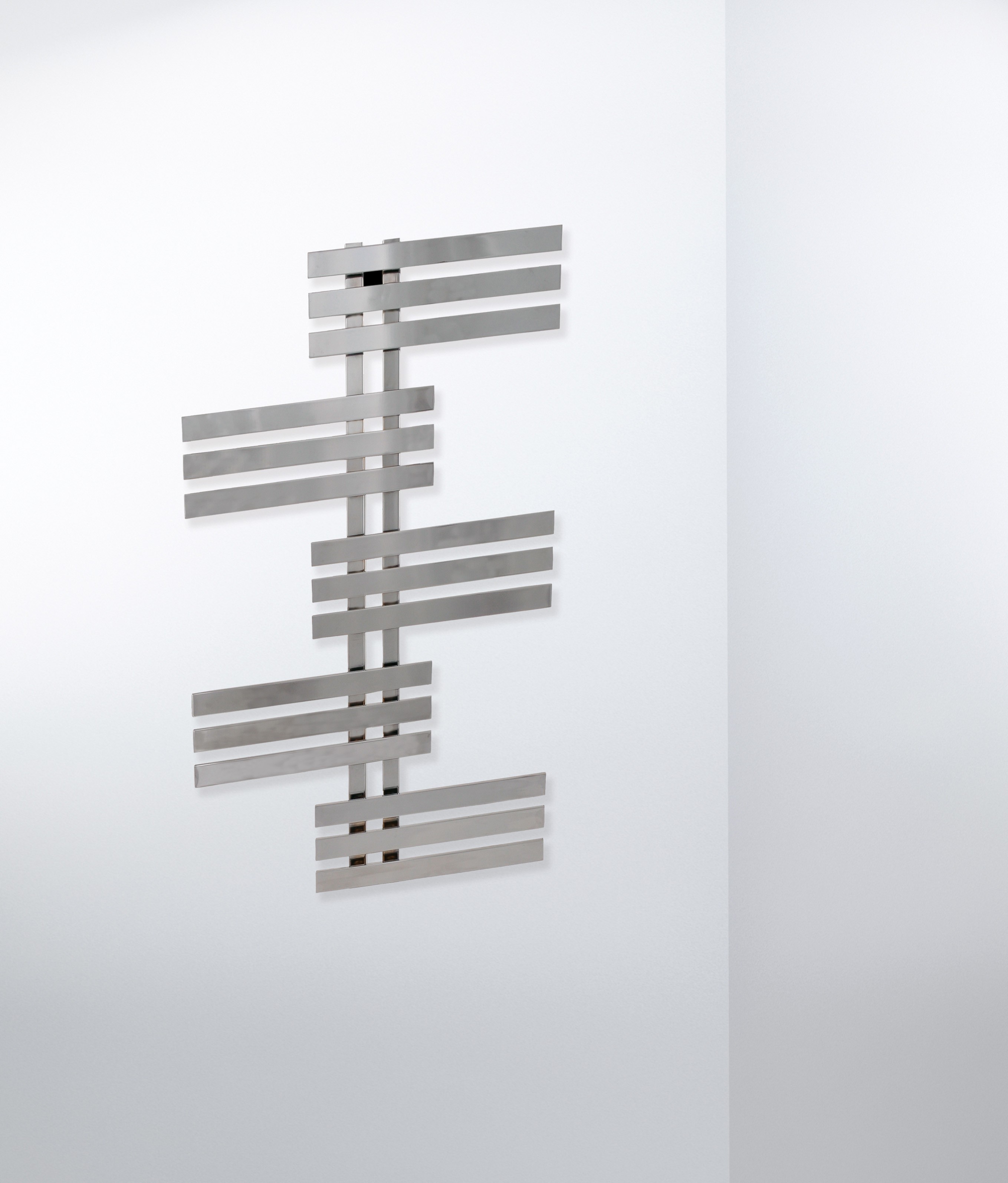 Elfie handdoek design radiator in chroom en wit