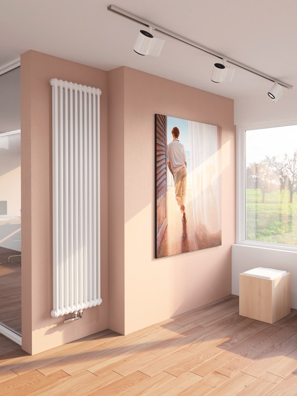 designradiator Classic 2: Ral 9016 wit voor de woonkamer