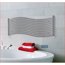 Designradiator voor handdoeken Onda in wit en chroom