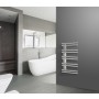 Ares RVS handdoekradiator asymmetrisch met horizontale buizen