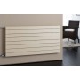 Horizontale lamellen radiator wit