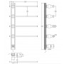 Inbouwmaten Sole 622 radiator elektrische uitvoering