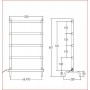 Technische tekening Sole handdoekradiator