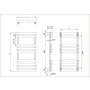 RVS design radiator Tron technische gegevens